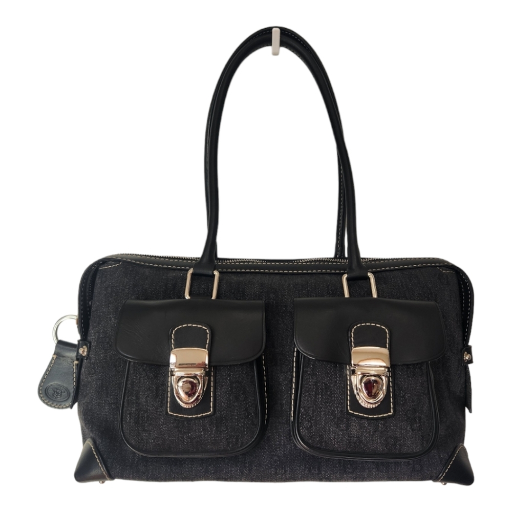 DOONEY & BOURKE Signature Satchel Bag, Black and Gray
